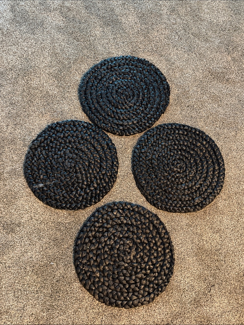 Pottery Barn Ratten Round Placemats - Set of 4